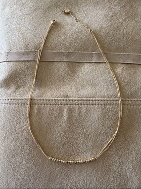 Stella & Dot Gold Multi-Strand Bead Necklace